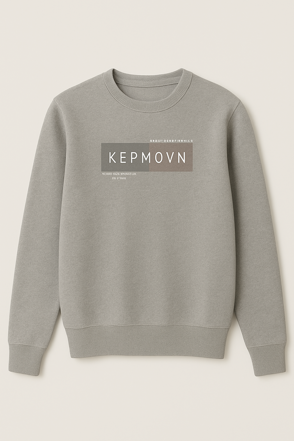 Men’s Round Neck Fleece-Lined Sweater