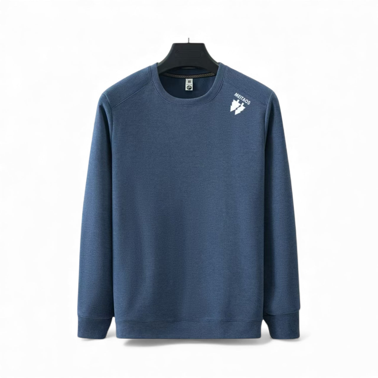 Men’s Thermal Round Neck Fllece Lined Sweater – Green