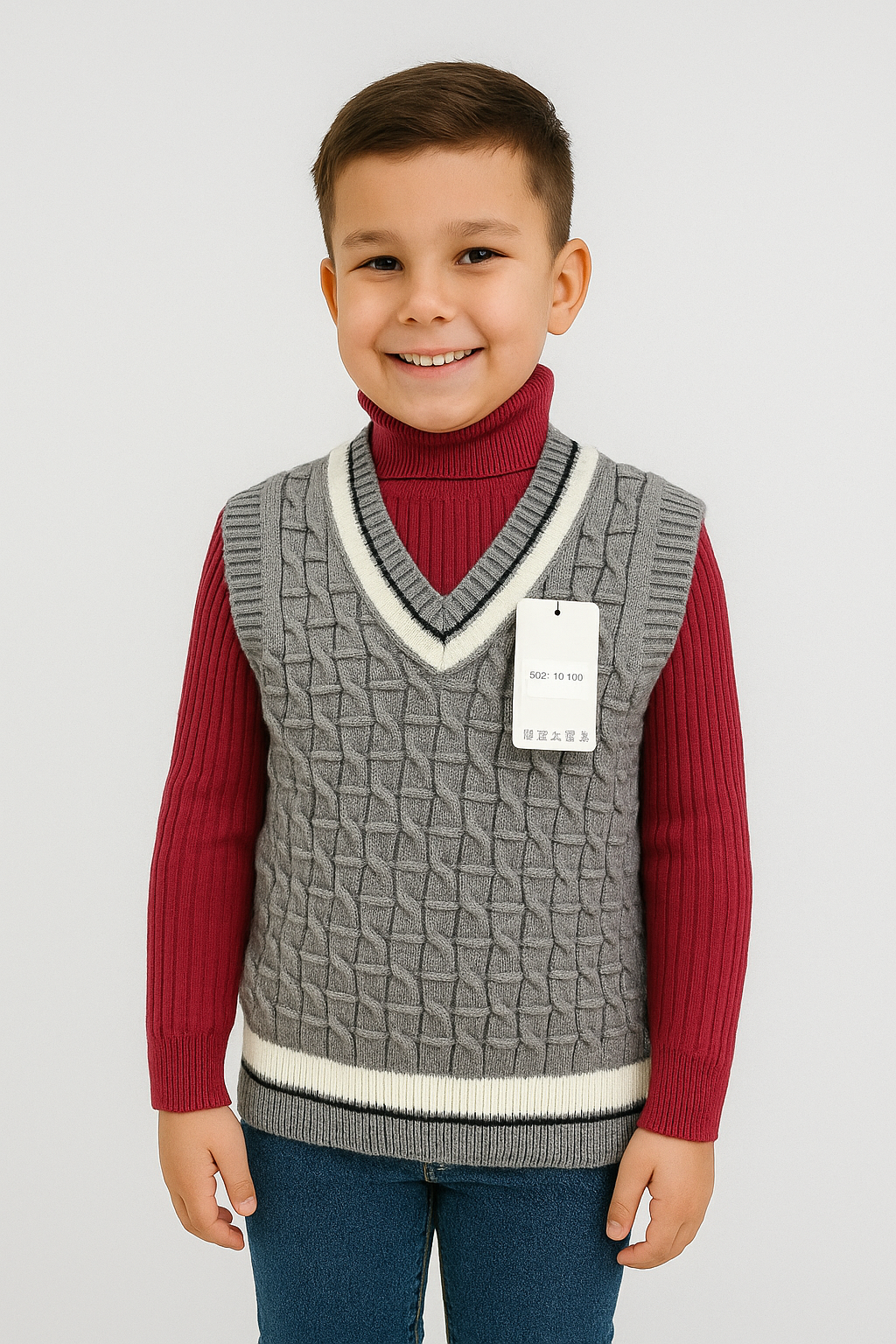 Timeless Navy Knit Vest for Kids