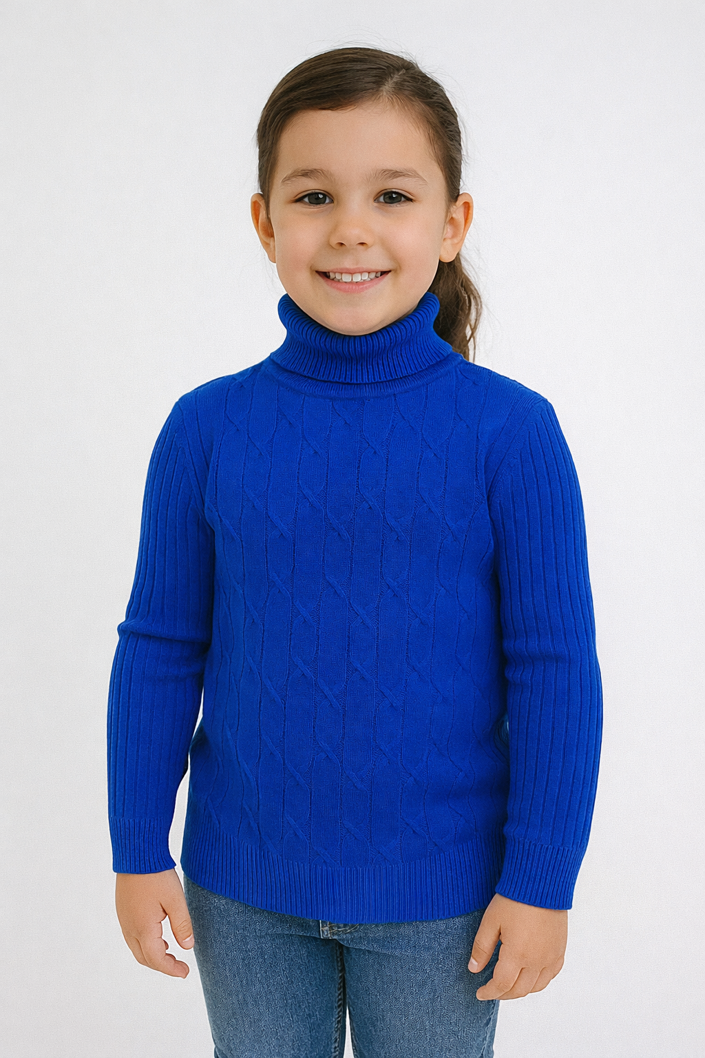 Luxury Touch Cable-Knit Girls Sweater