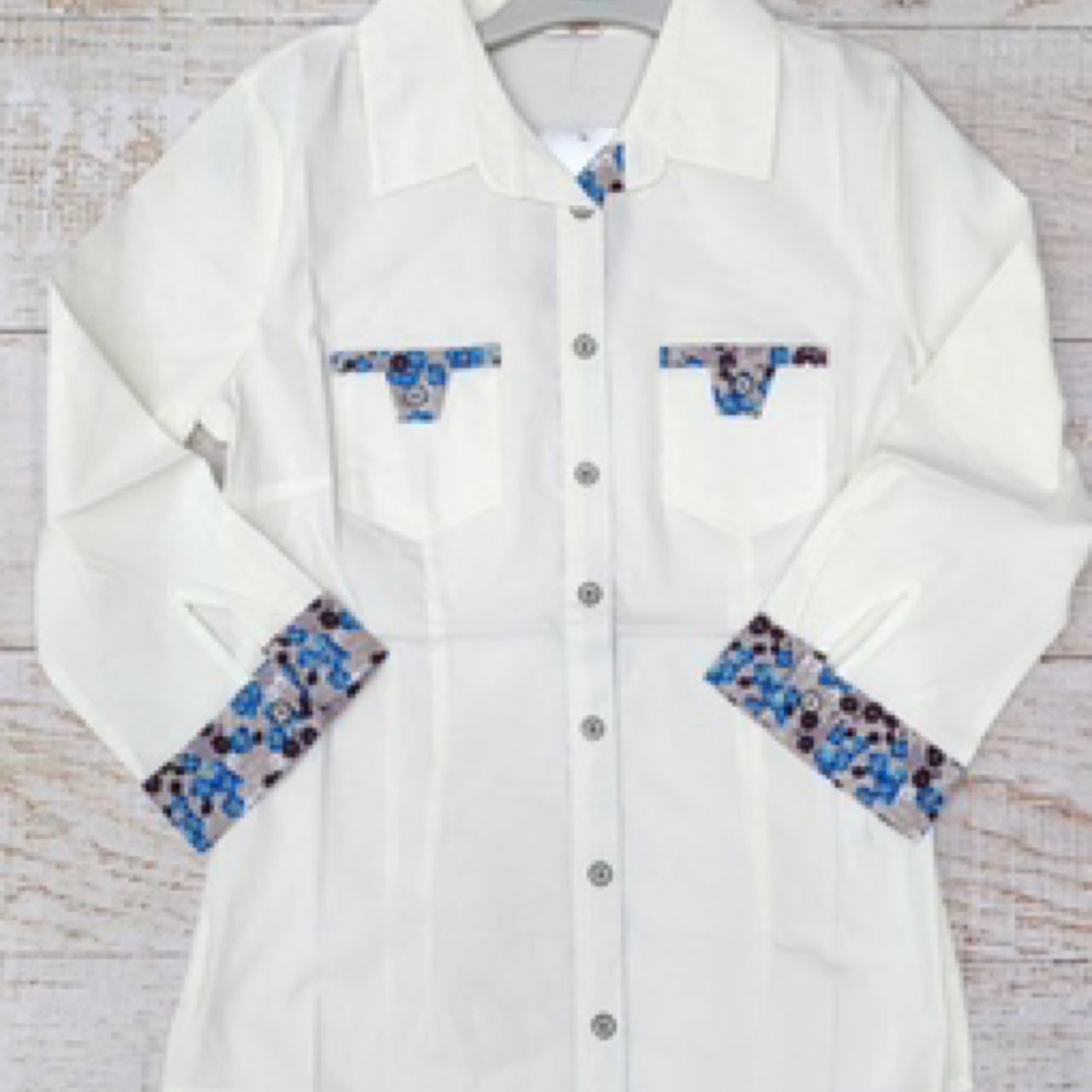 Elly Plain & Print Cotton Shirt