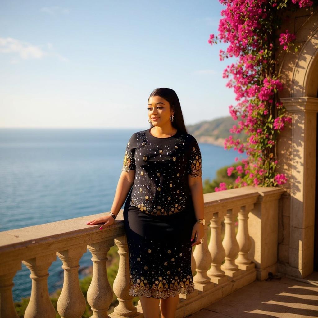Fully Embellished Top & Skirt Outfit