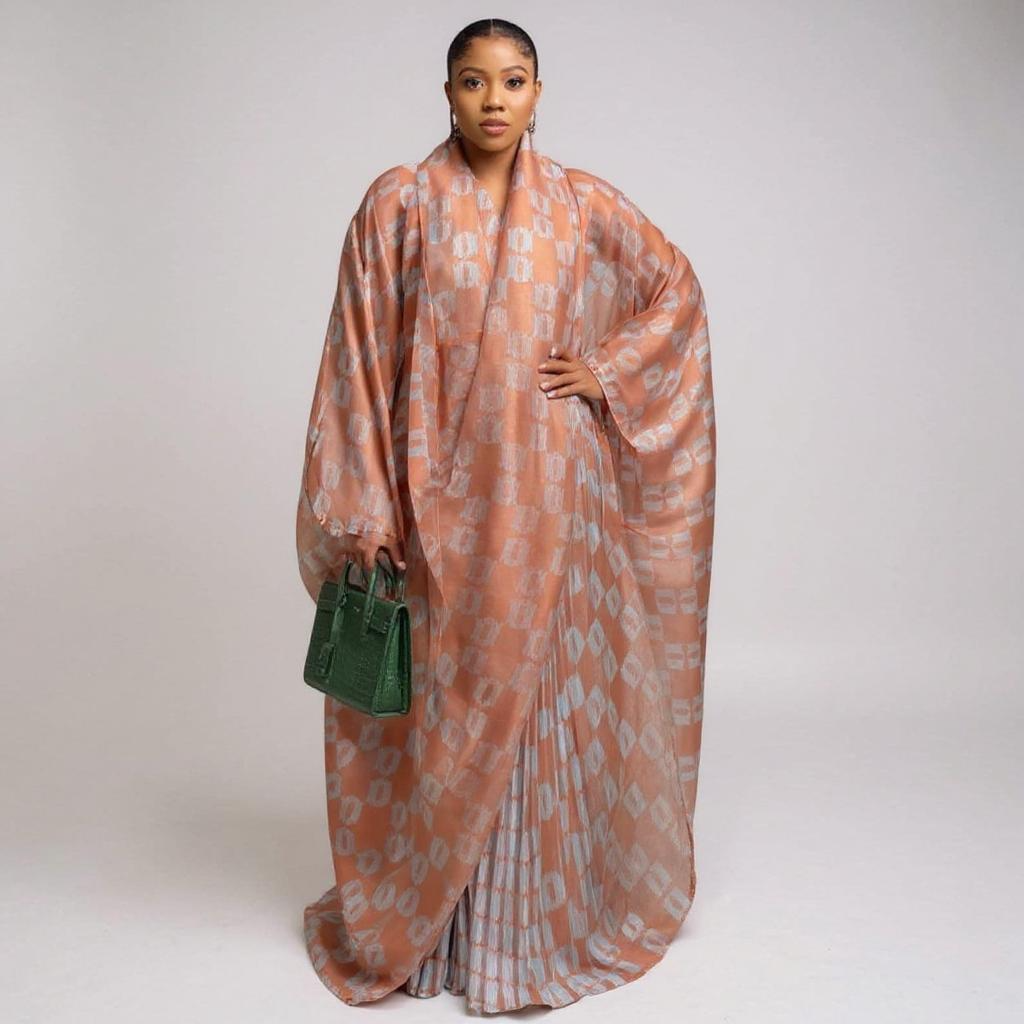 Chiffon Cowl Top & Pleated Skirt