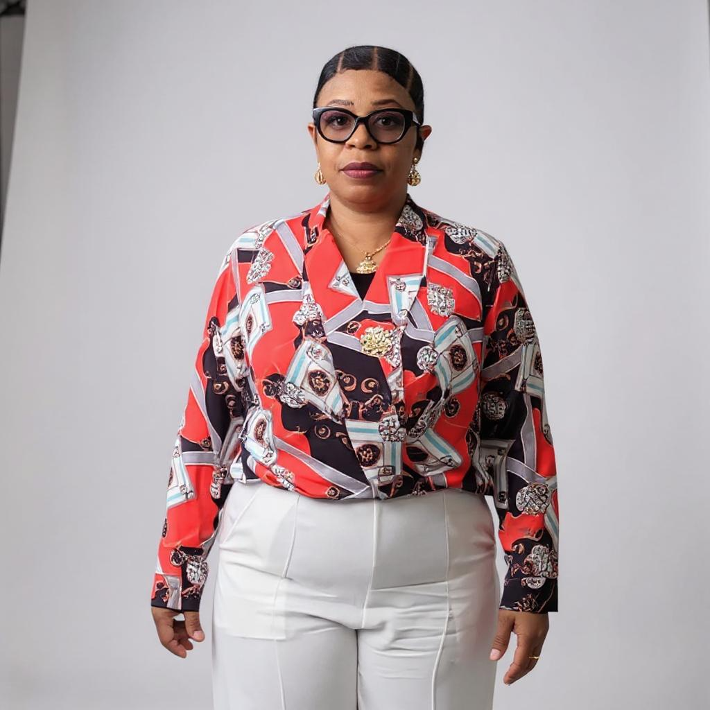 Two Pieces Set- White Pant & Satin Top
