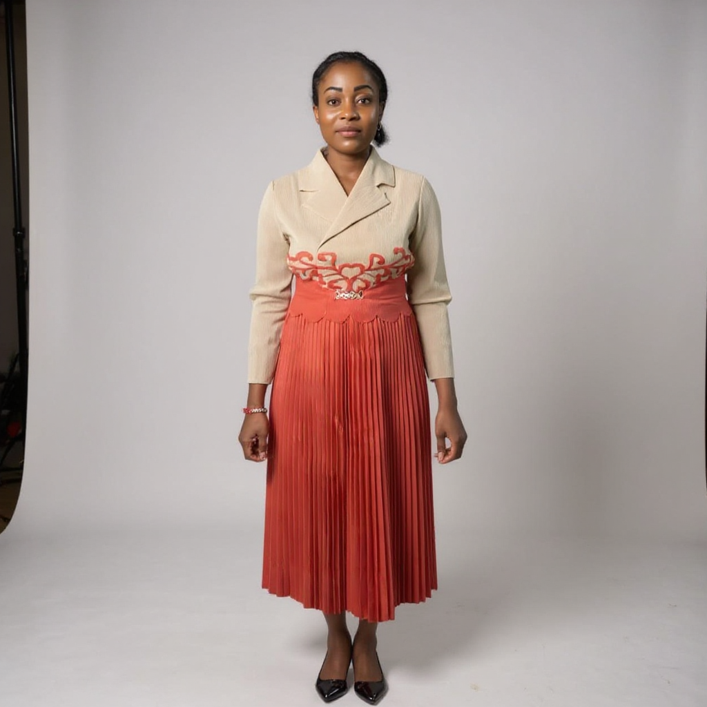 Miyake-Inspired Pleated Dress – One Size Fits All