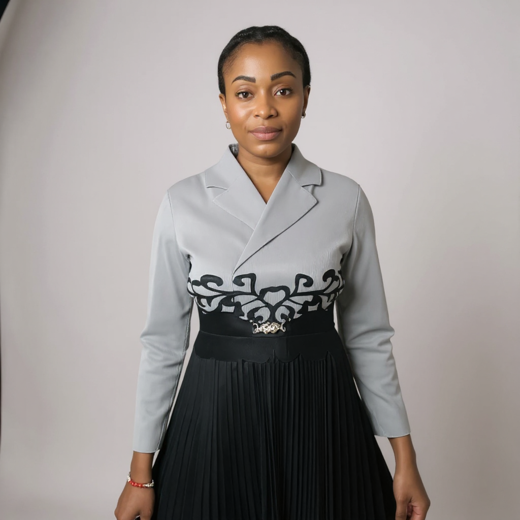 Miyake-Inspired Pleated Dress – One Size Fits All