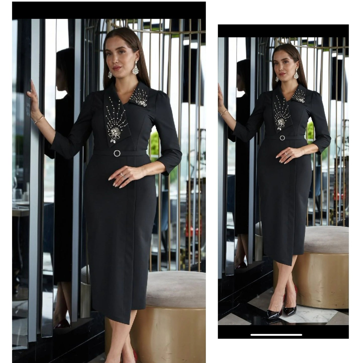 Elegant Corporate Dress with Slim Fit