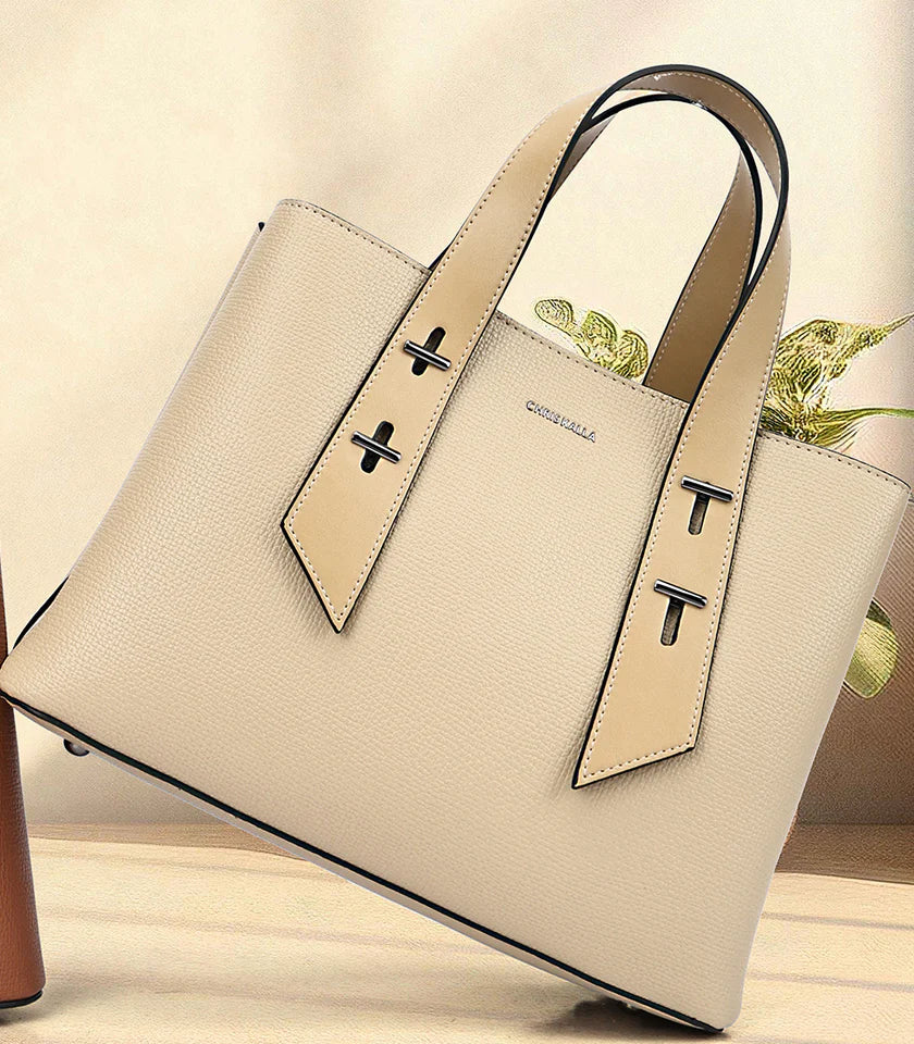 L23602B - Genuine Leather Box Shape Bag