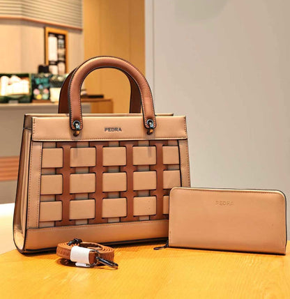 56220- Genuine Leather Box Shape Bag