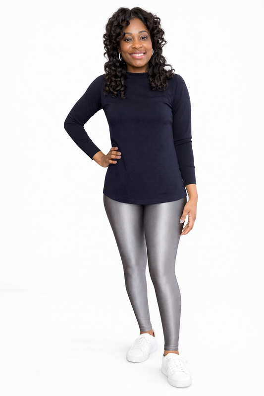 Luxury High-Shine Sculpting Leggings – Grey