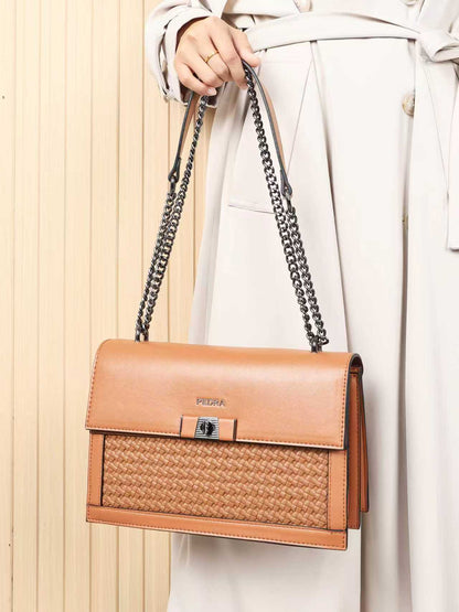 36448 - Genuine Leather Box Shape Bag