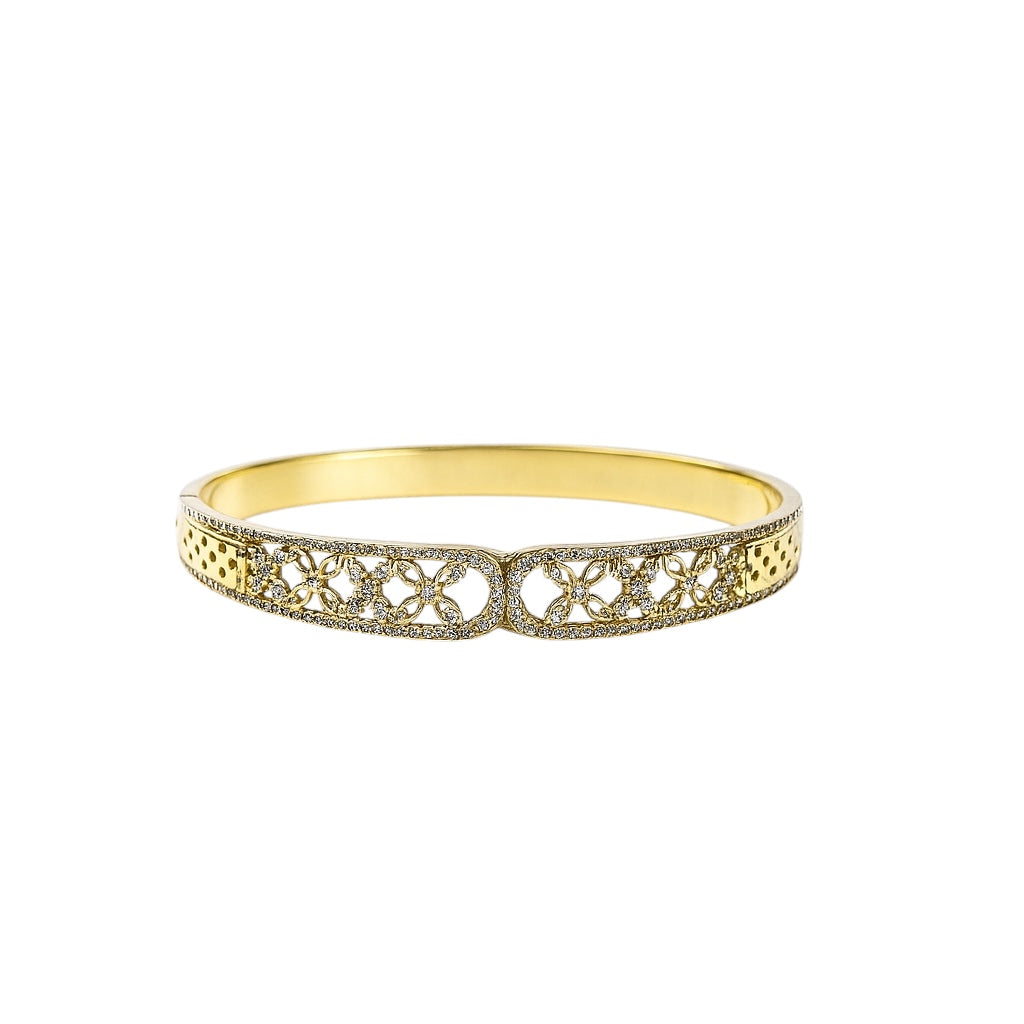 2777 Xuping Gold Bangles – Sparkling Crystal
