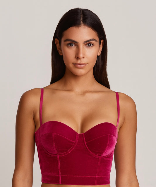 Chic Look: Pink Bustier Corset Top