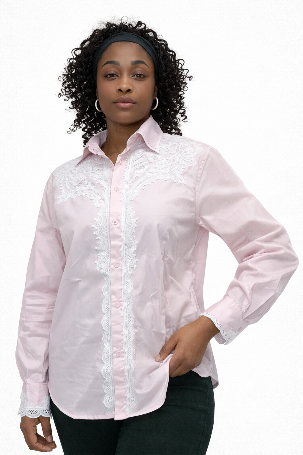 Cotton: Pure Cotton Long Sleeve Pink Shirt