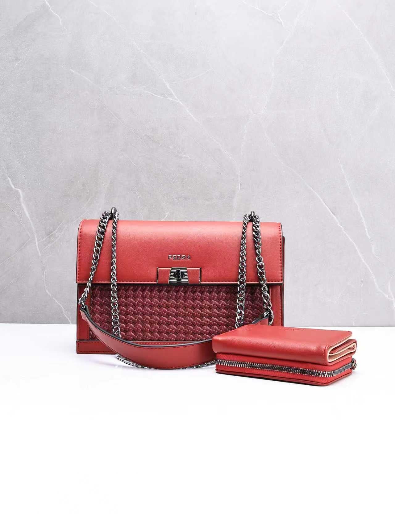 36448 - Genuine Leather Box Shape Bag