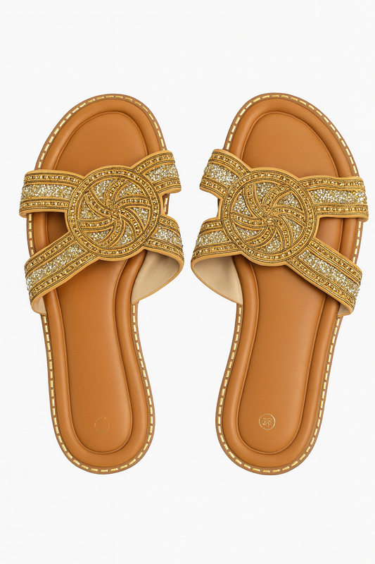 Long-Lasting Flat Slippers with Non-Slip Sole