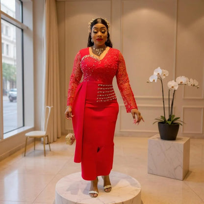 “Crystal Muse” – Embellished Party Maxi Dress