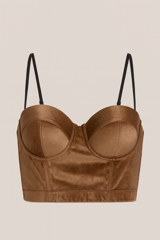 Chic Look: Brown Colour Bustier Corset Top