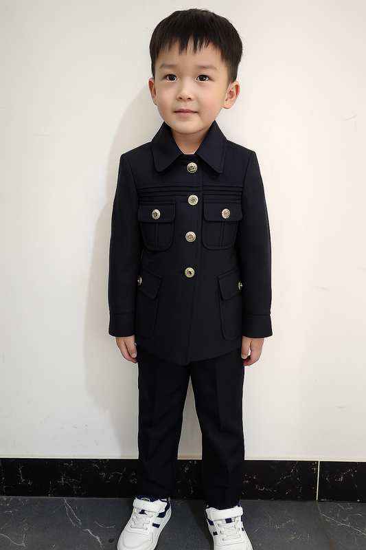 Mini Style Icon in Classic Black Suit
