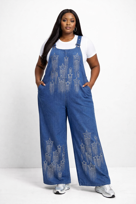 Starlight Crystal Denim Jumpsuit
 - PRE ORDER