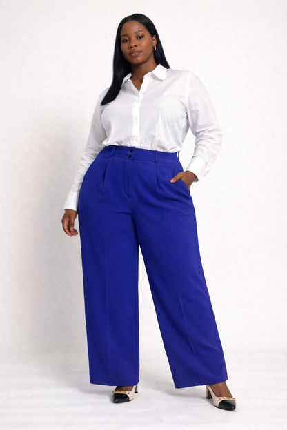 Classic Formal Blue Pants – Tailored Fit