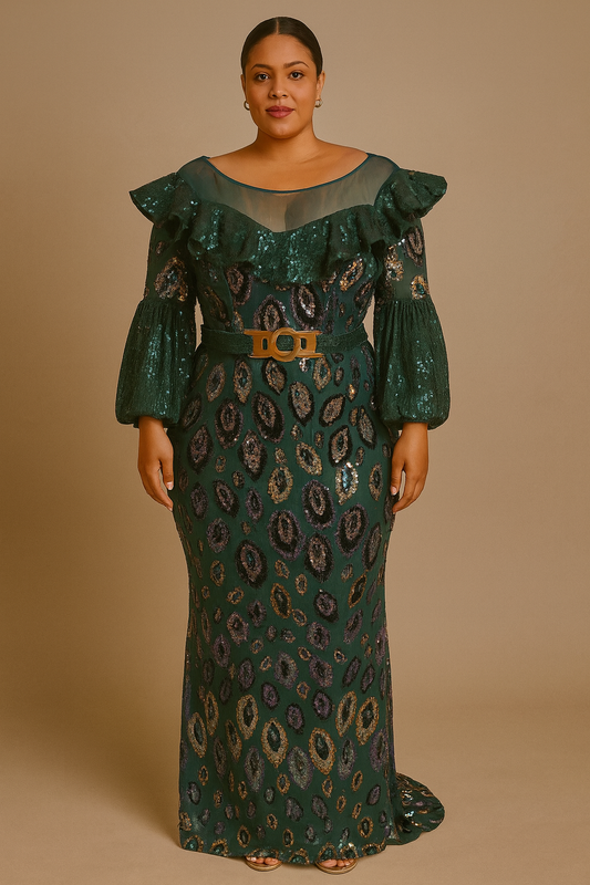 Party Dress: Full Length Dazzling Dress