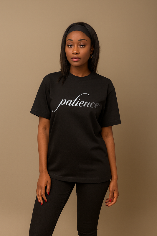 “Patience” Inspirational Tee (Black)