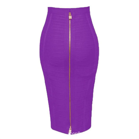 Bodycon Bandage Skirt – Industrial Zipper Detail