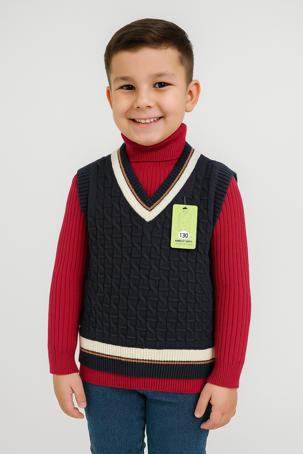 Smart Casual Navy Boys Sweater Vest