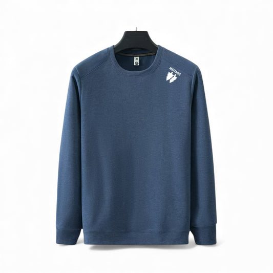 Men’s Thermal Round Neck Fllece Lined  Sweater – Green