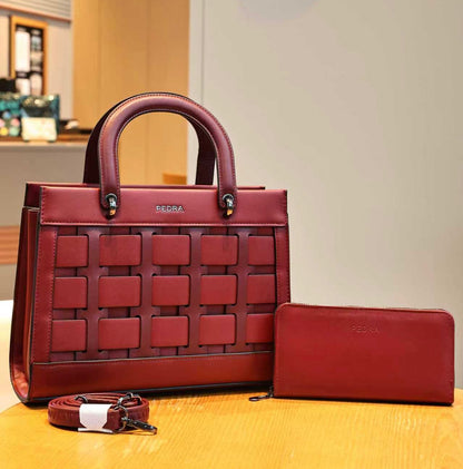 56220- Genuine Leather Box Shape Bag