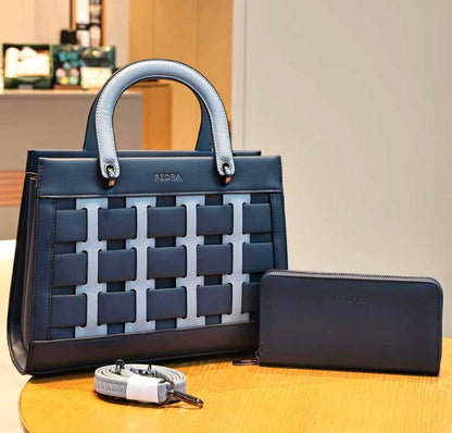 56220- Genuine Leather Box Shape Bag