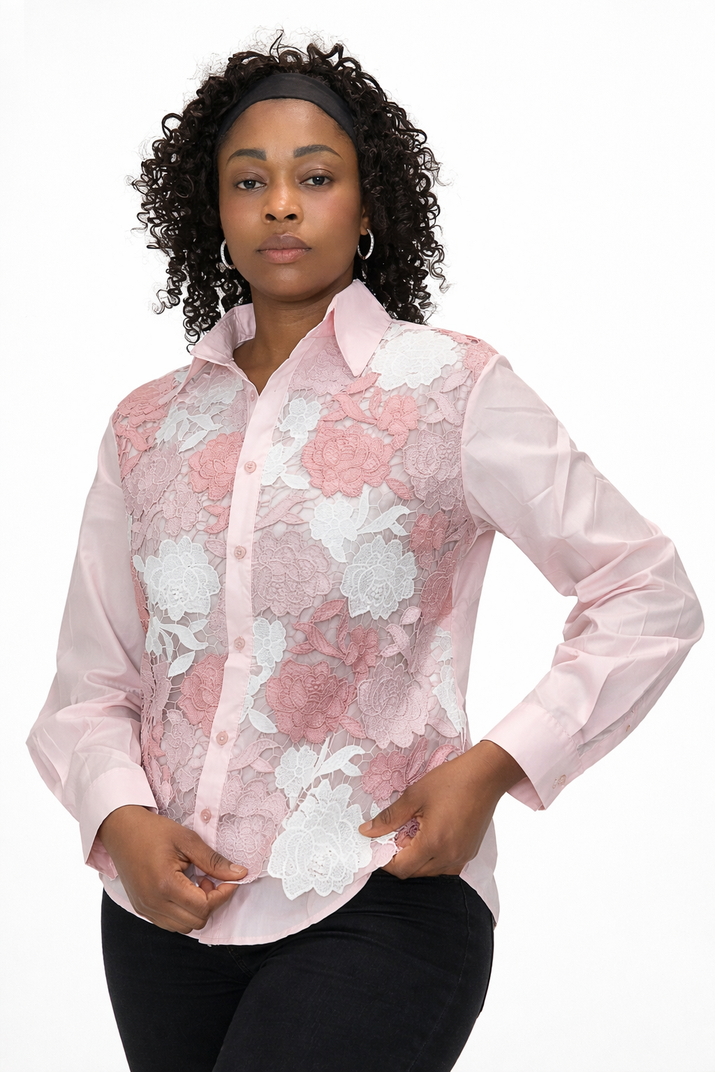 Formal Wear Cotton Long Sleeve Pink Shirt