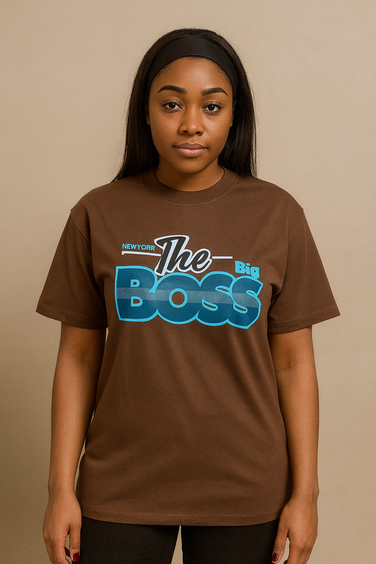 The Big Boss” Graphic Tee (Brown)