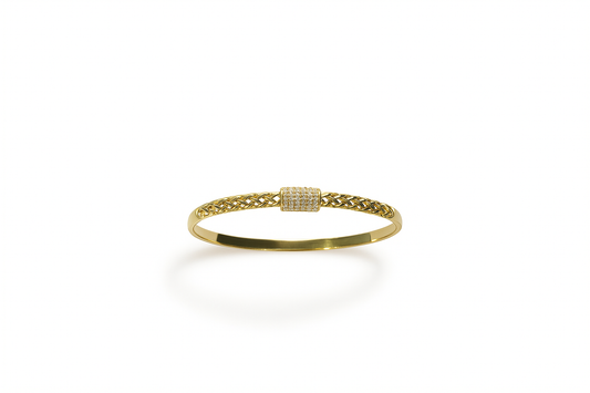6782BW- Xuping Gold Bangles – Sparkling Crystal