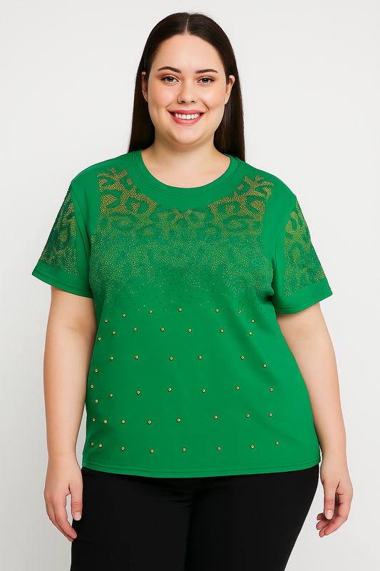 Embellished One Size Fits All Stretchy Top