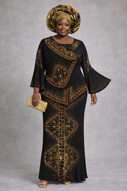 New in  Black Embellished Party Dress