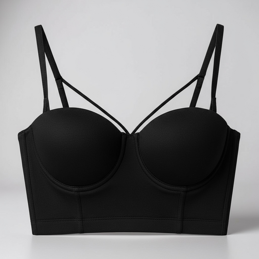 Chic Look: Black Colour Bustier Corset Top