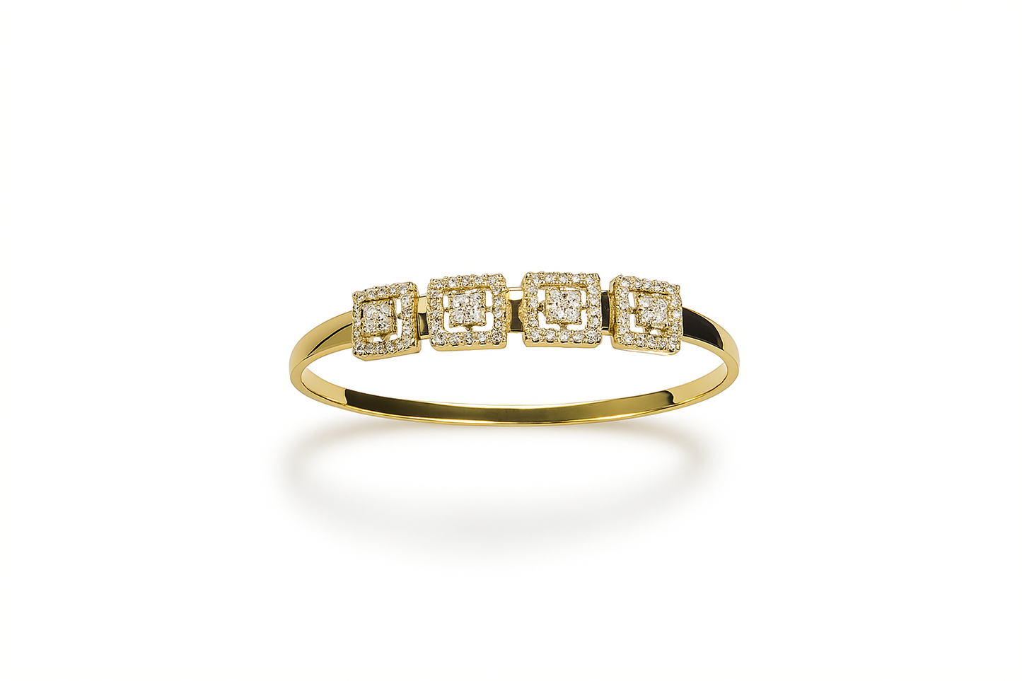 6628BW- Xuping Gold Bangles – Sparkling Crystal