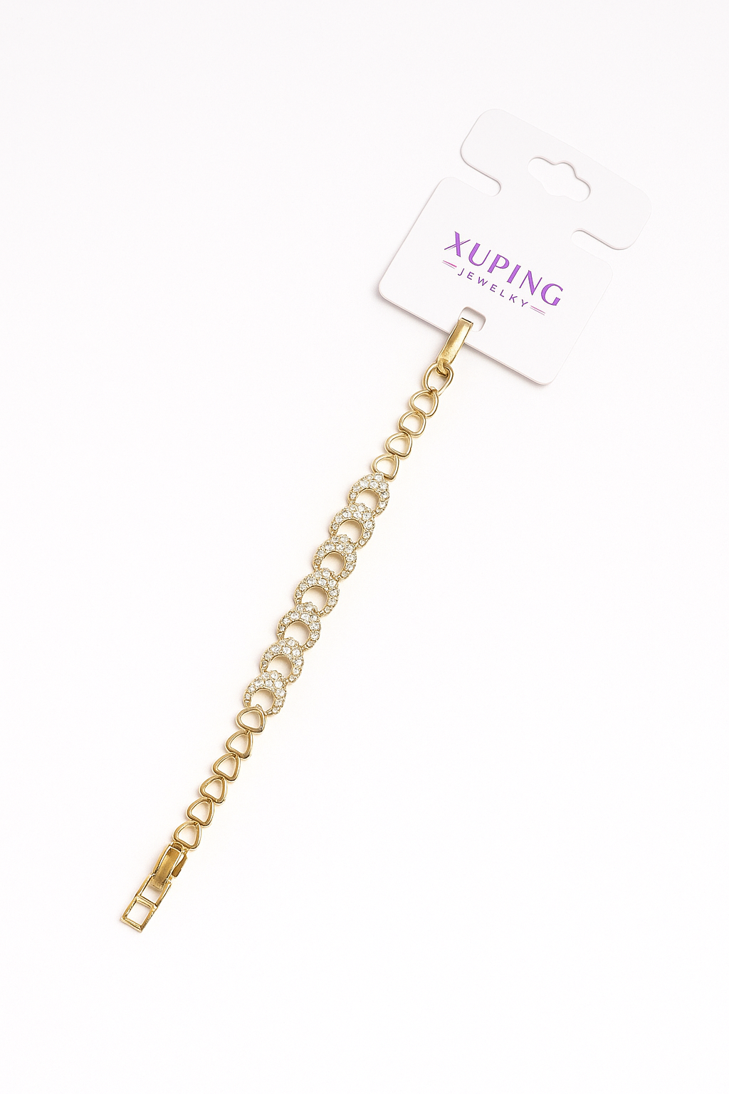 6211 - Xuping Gold Bracelet – Sparkling Crystal 17cm