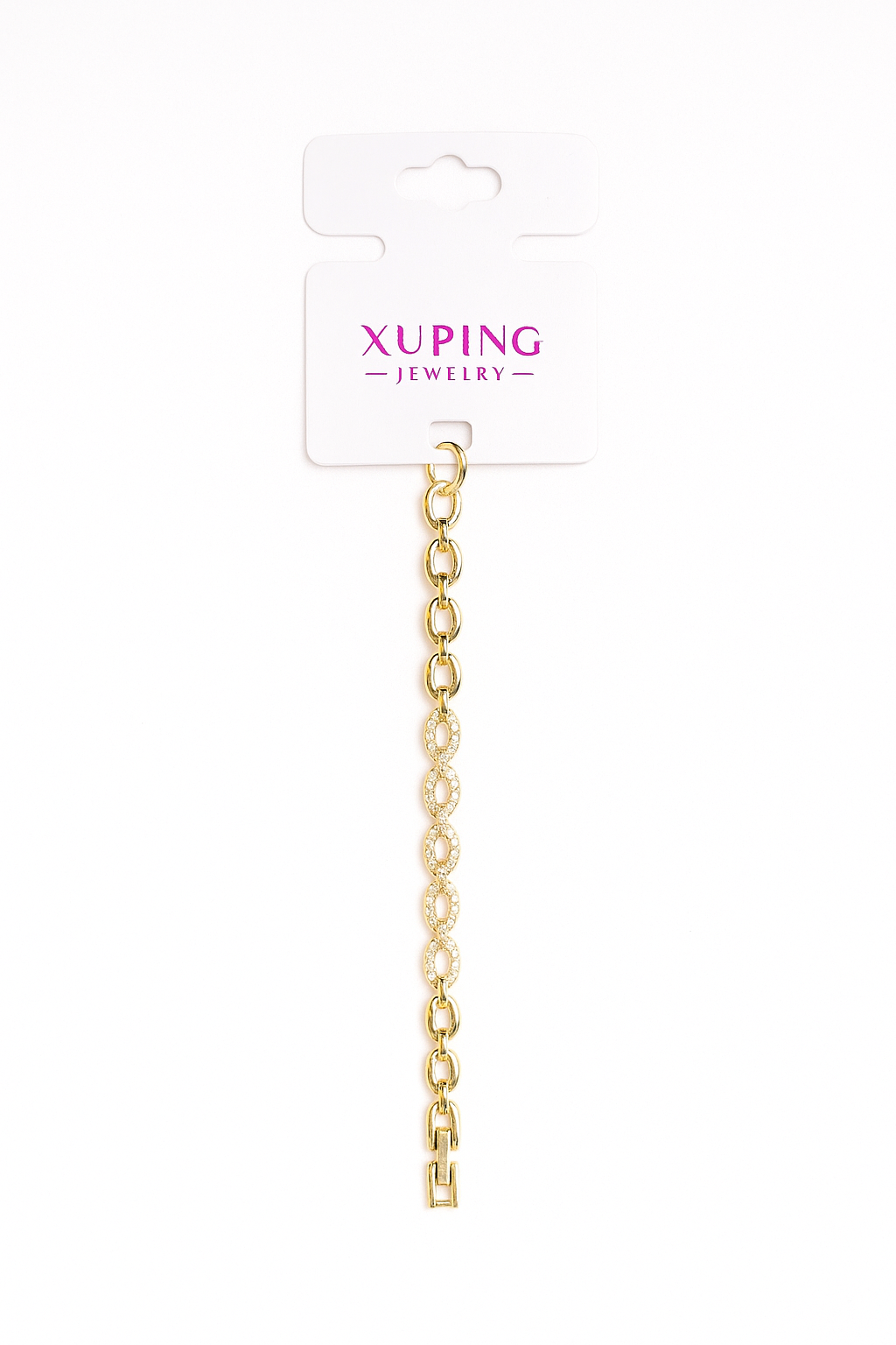 0411 - Xuping Gold Bracelet – Sparkling Crystal 17cm