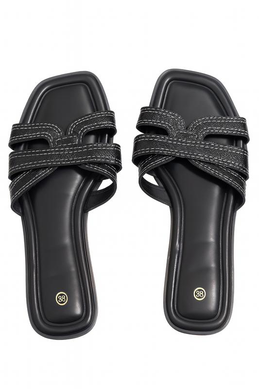 Women’s Durable Flat Slippers for Indoor & Outdoor Use