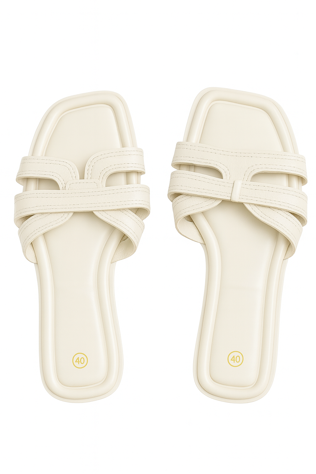 Nude Breathable Flat Slippers with Long-Lasting Sole