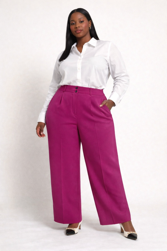 Classic Formal Purple Pants – Tailored Fit