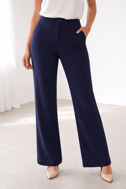 Classic Formal Dark Blue Pants – Tailored Fit
