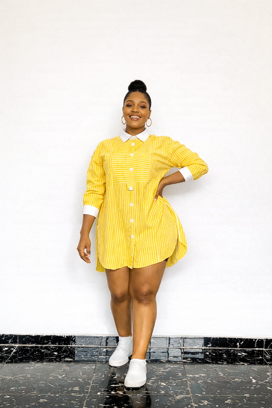 Sunshine Stripe Shirt Dress