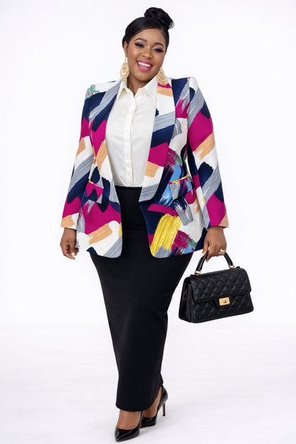 Vibrant Multi-Colour Blazer – Bold & Unique
