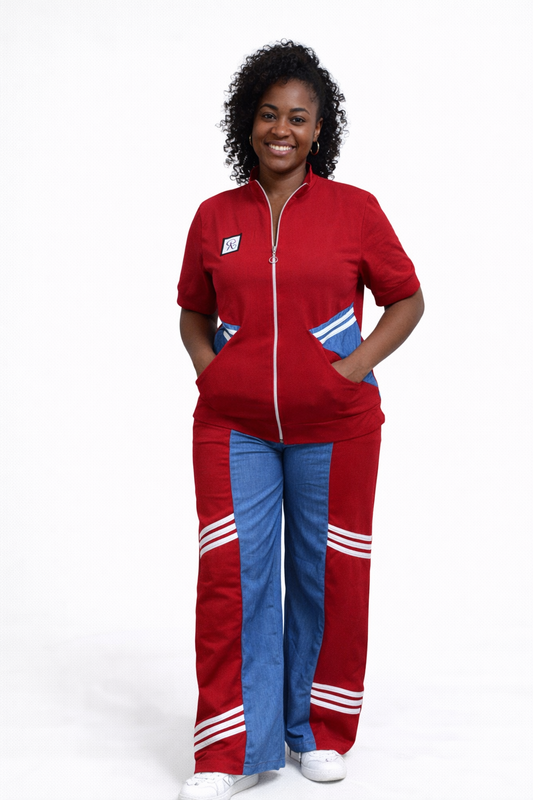 Sporty Chic Two-Piece Zip-Up Set