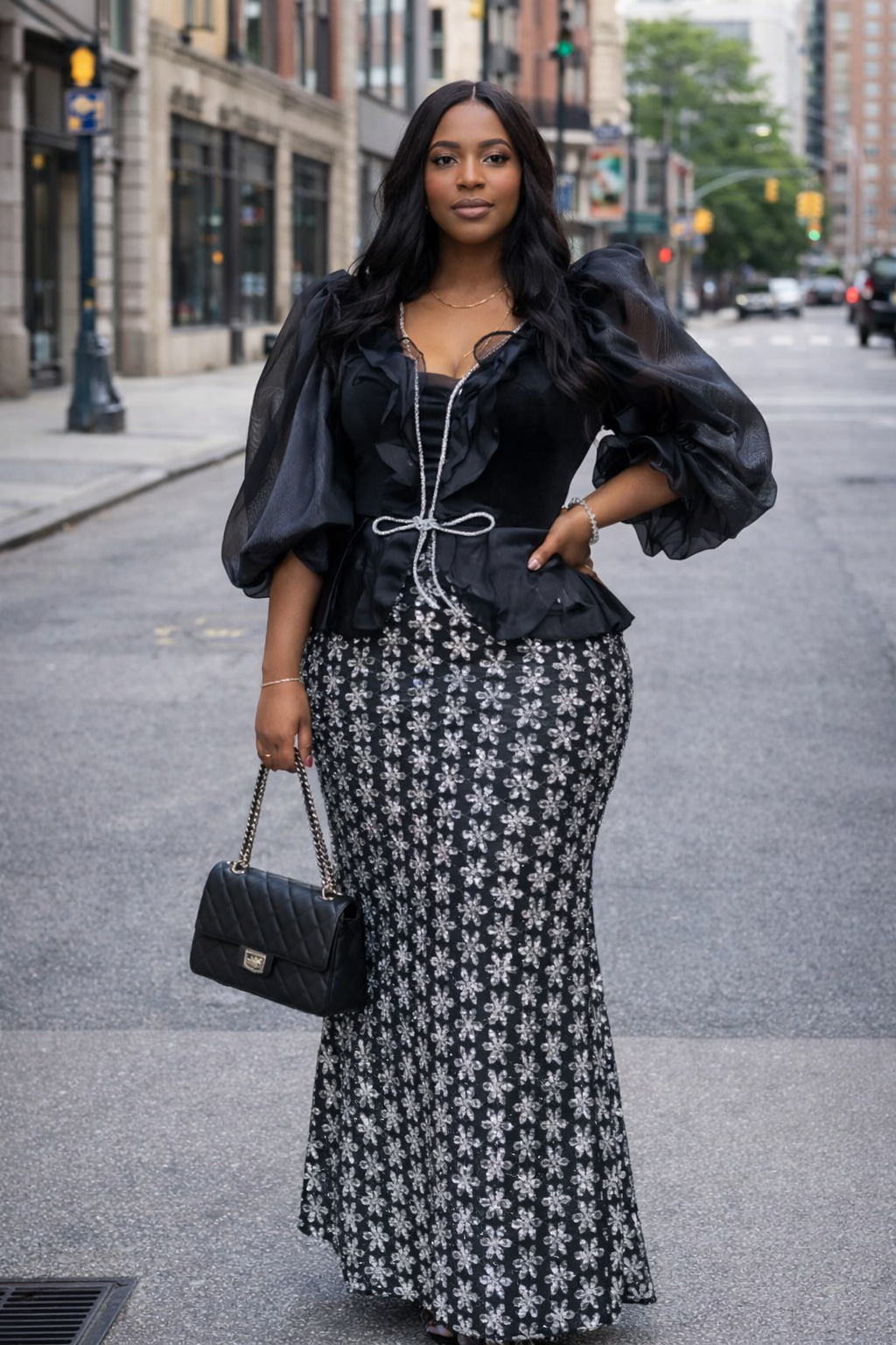 Starlight Gown” – Embellished Full-Length Dress