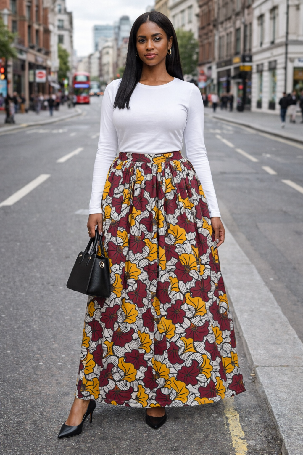 Bold prints, effortless elegance. Maxi Skirt